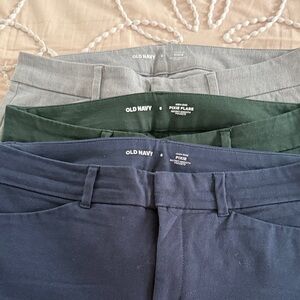 Old Navy bundle 3 prs Pixie high rise pants jeans flare size 8